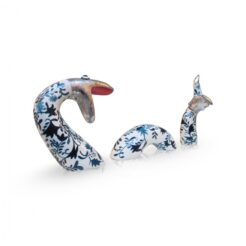 Swimming Snake Delftblue Silver