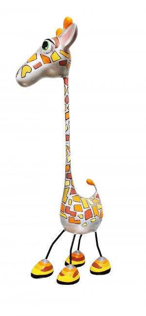 Crazy Giraffe Brown/orange small Kunst en Kadootjes