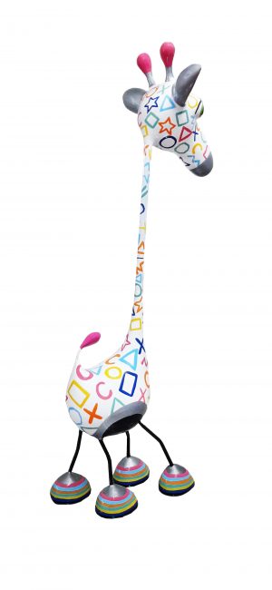 Crazy Giraffe White small Kunst en Kadootjes
