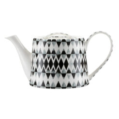 Theepot retro zwart Kunst en Kadootjes