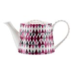 Theepot retro rood Kunst en Kadootjes