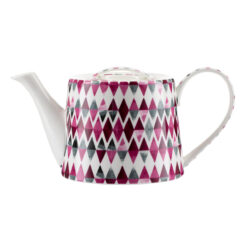 Theepot retro rood Kunst en Kadootjes