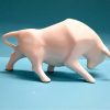 Stier Glans Wit Medium Kunst en Kadootjes