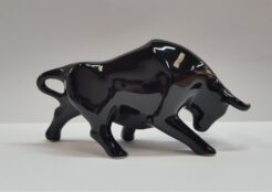 Stier Glans zwart Medium Kunst en Kadootjes