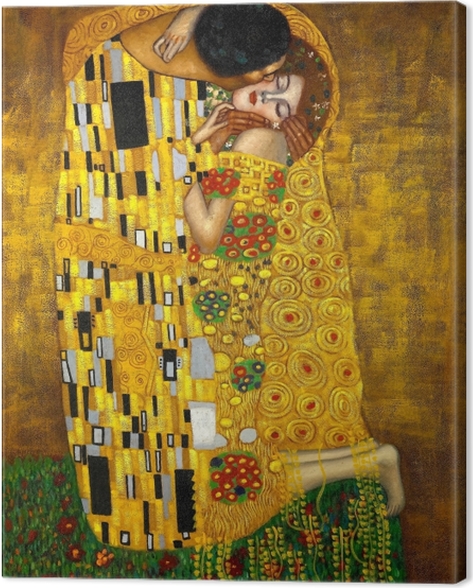 Canvas Gustav klimt de kus Kunst en Kadootjes