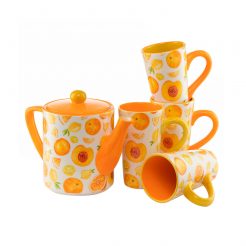 Mok retro sinasappel Kunst en Kadootjes