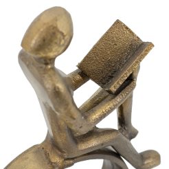 Zittende lezer Goud Kunst en Kadootjes