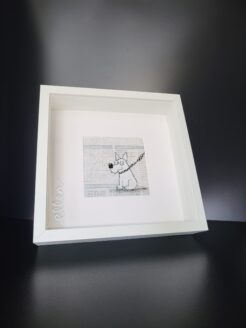Dessin au stylo fait à la main avec un chien