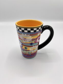 Mug avec différentes fleurs (orange)