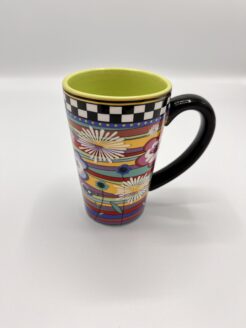 Mug avec différentes fleurs (vert)