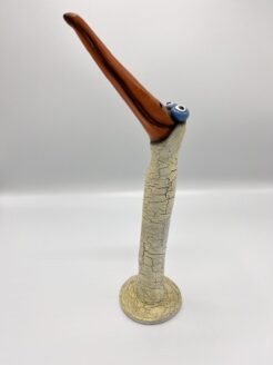 Cigogne au bec orange