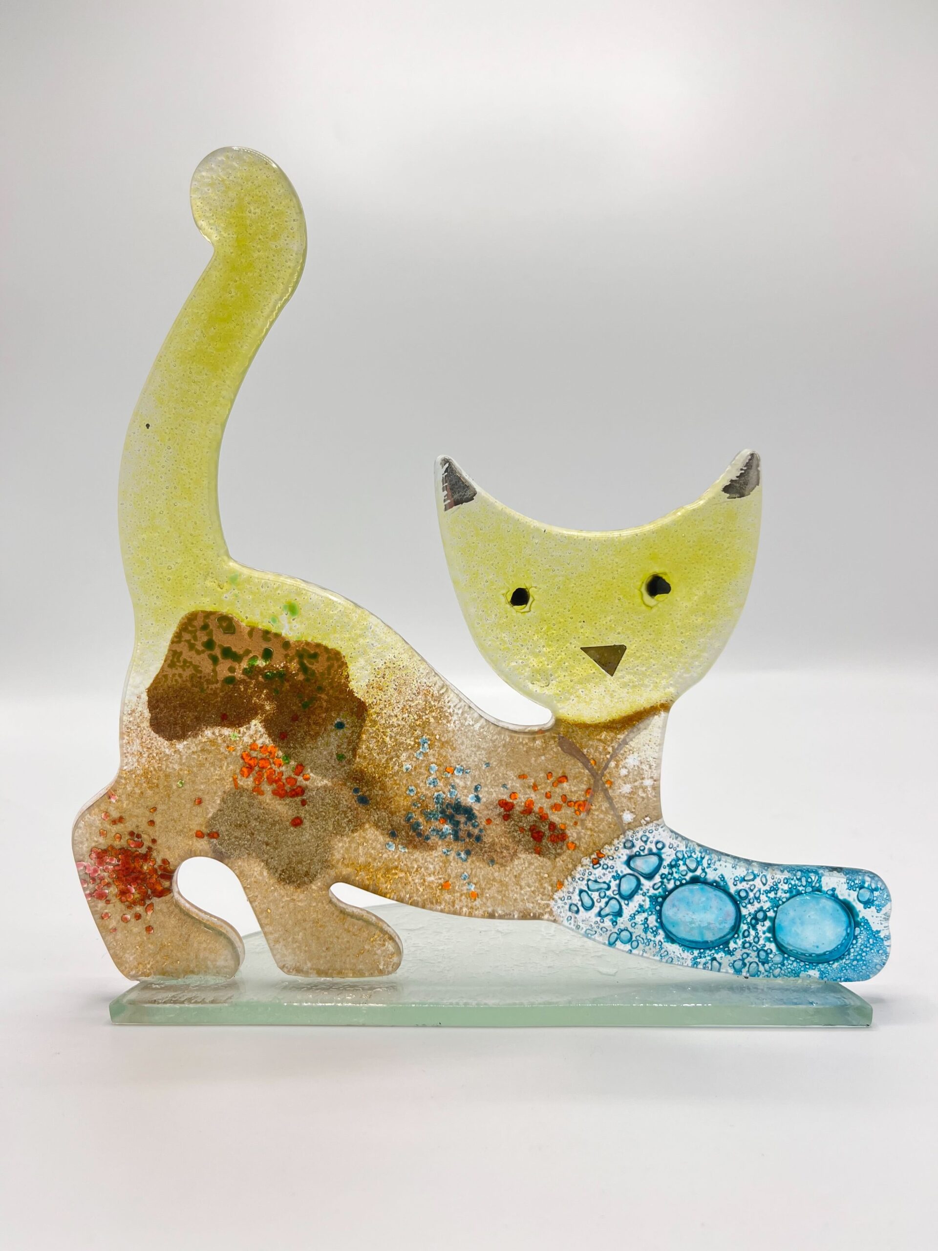 Chat couché grande - Hydra Lime