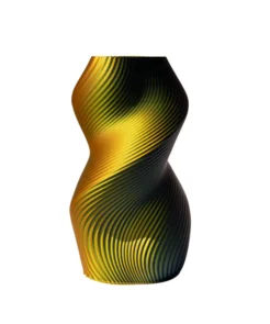 Vase multicolore « Siluet » (noir/or) 20 cm