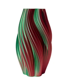 Vase multicolore « Crème glacée chaude » (vert/rouge) 20 cm