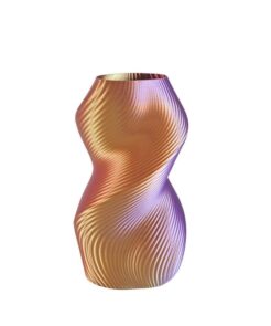 Vase multicolore « Siluet » (violet/or/rouge) 20 cm