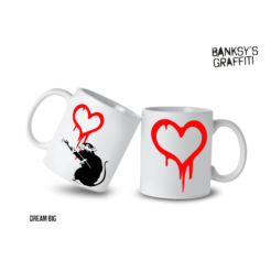 Tasse en céramique Banksy 325 ml - Love rat
