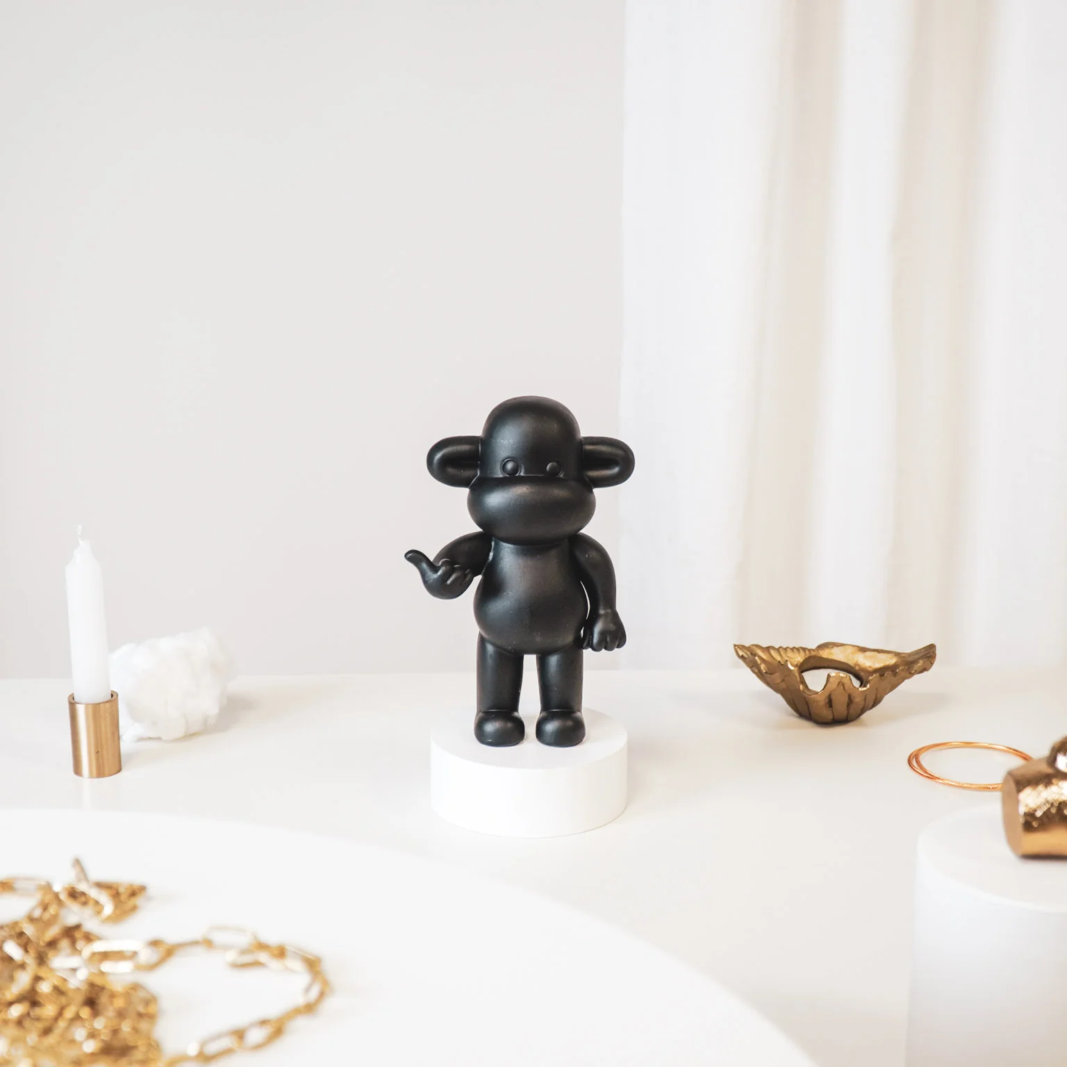 Hang Loose Aap The Legend - Polyresin - Zwart - 11x7x19cm – Image 12