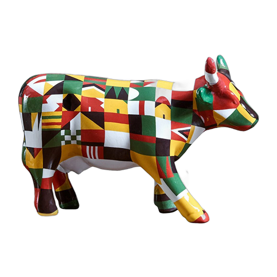 CowParade - Afro Pop (medium ceramic)