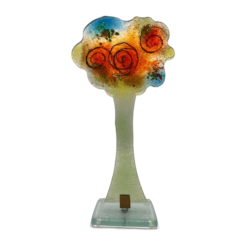 GaDecoGlass - Arbre de verre – Vert clair
