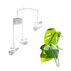 Art suspendu – Papillon (Blanc)