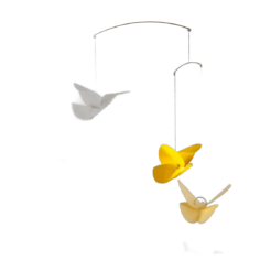 Art suspendu – Papillon (Jaune)