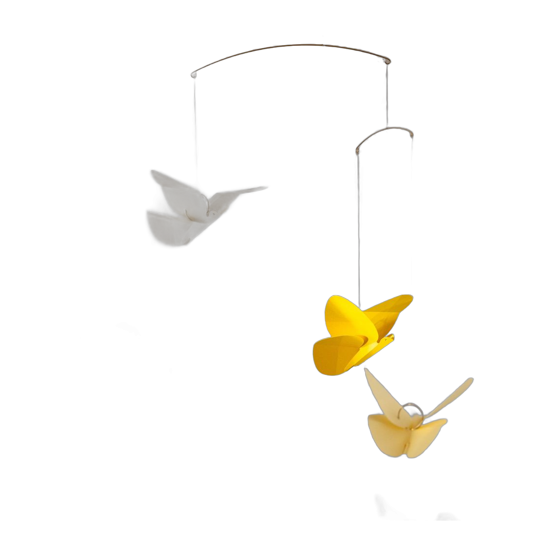 Art suspendu – Papillon (Jaune)