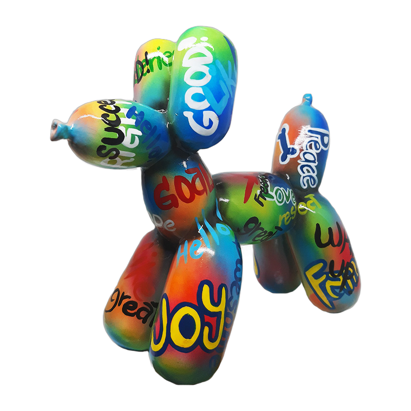 Balloon Dogs - Ballon Chien Graffiti Moyen