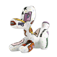 Juliarte - Balloon Dog – Fetch White Pat-Pop