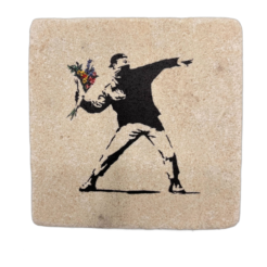 Banksy Tuile ‘Flowerthrower’
