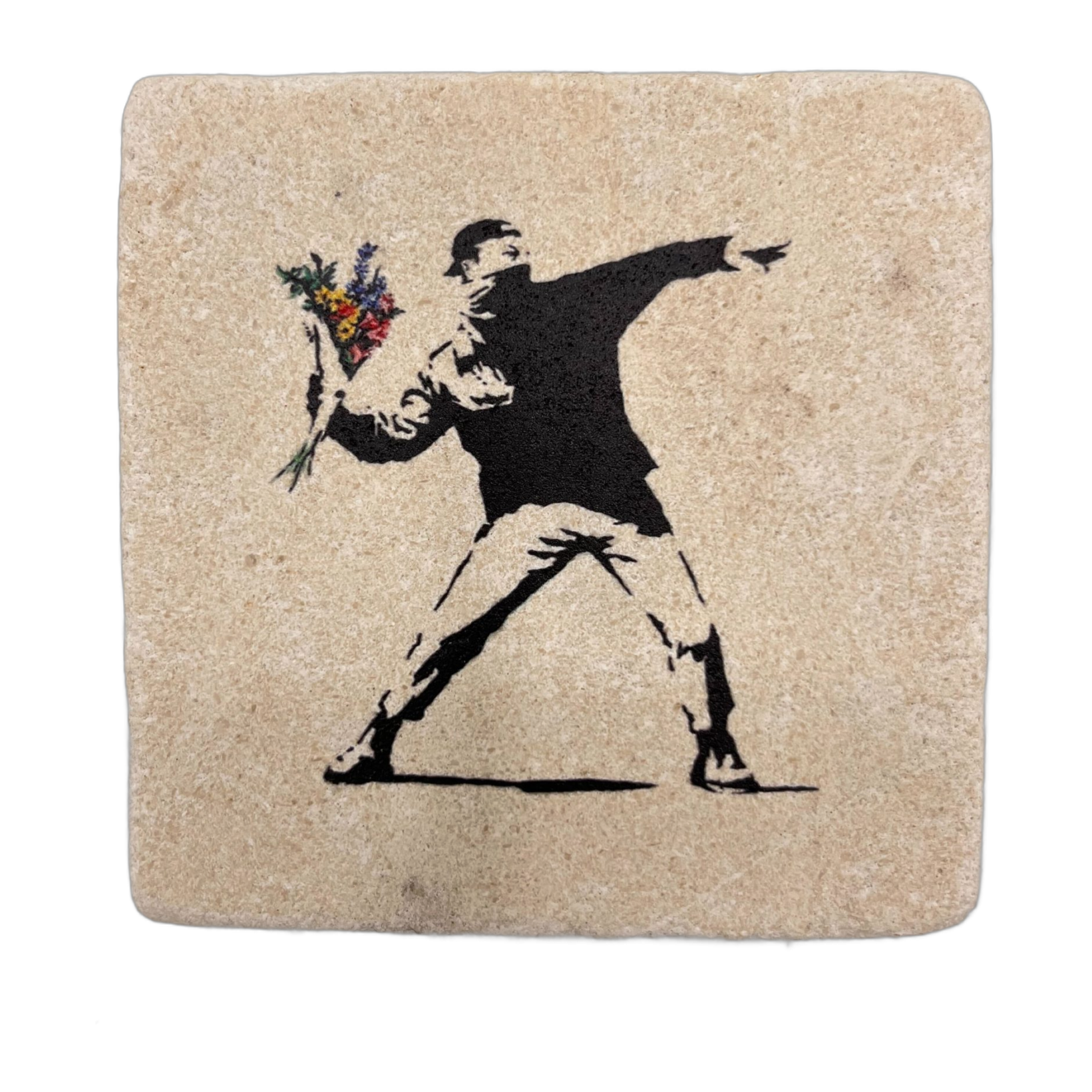 Banksy Tuile ‘Flowerthrower’