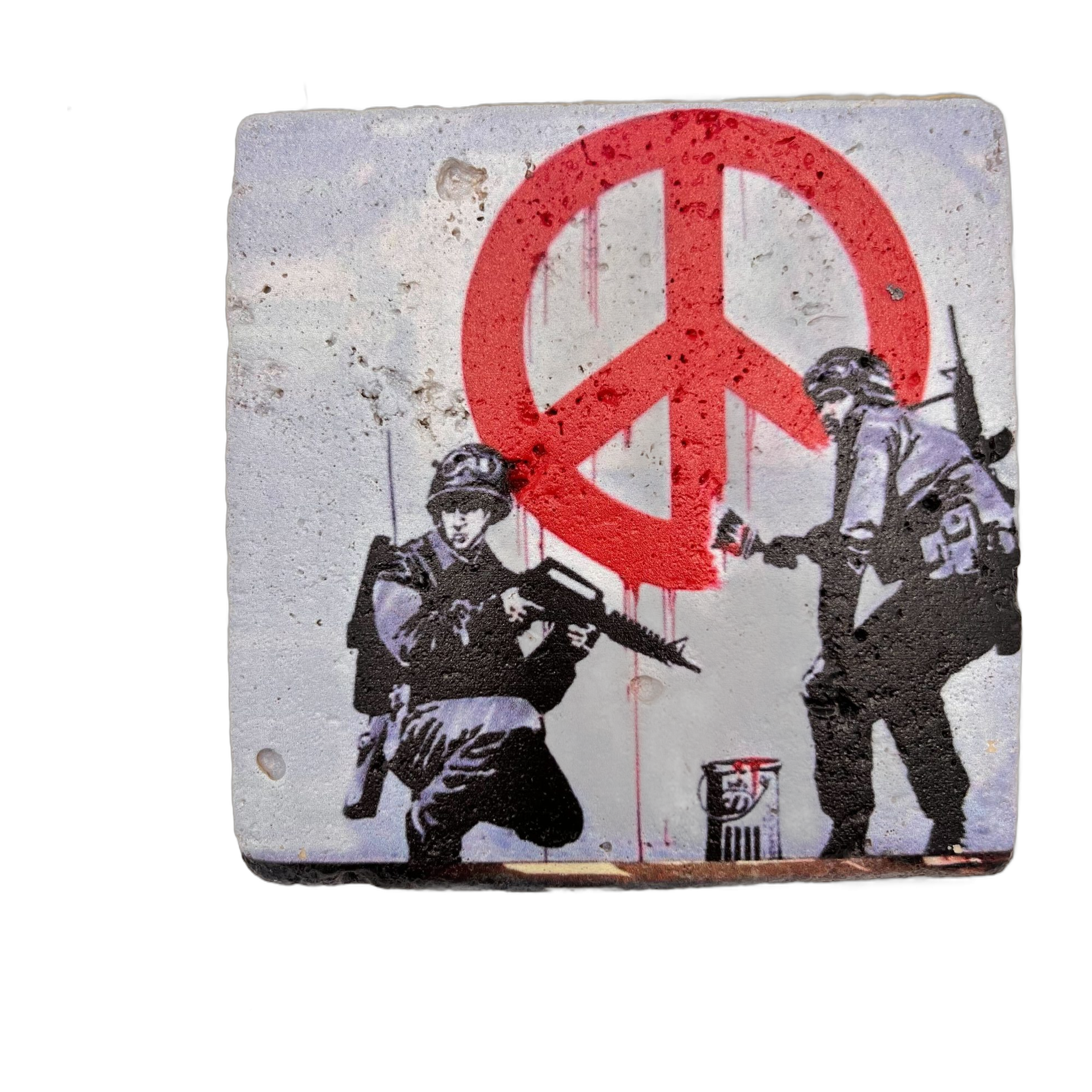 Banksy Tuile ‘Peace Soldiers’