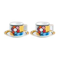 Britto Cappuccino Cup set “Fleur”