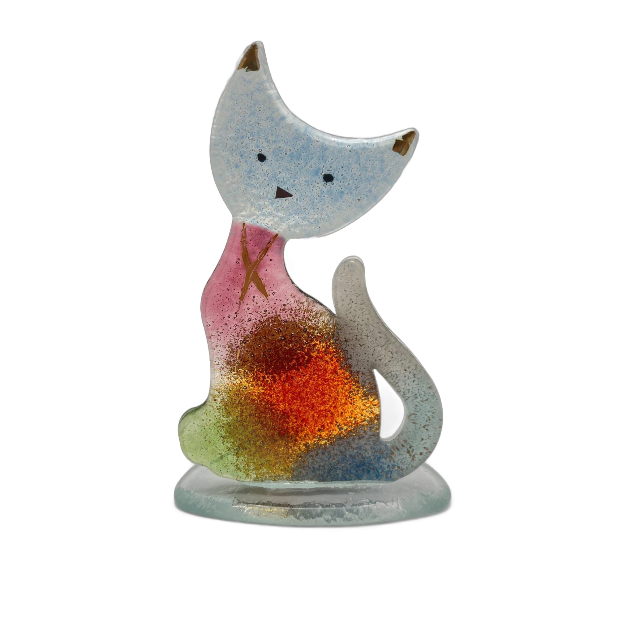 GaDecoGlass - Chat en verre petit – Ritmo