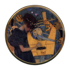 Compacte Spiegel Klimt “Die Musik”
