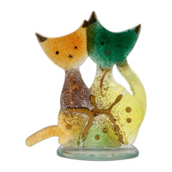 GaDecoGlass - Couple de chats moyen – Automne