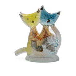 GaDecoGlass - Couple de chats petit – Hydra Lime
