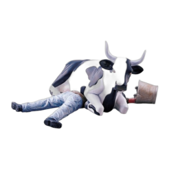 Cow Sitting on Man (medium resin) – Ni Mu