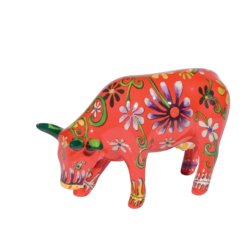 CowParade - Flower Lover Cow (medium ceramic)