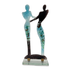 GaDecoGlass - Danseurs – Jazz Noir & Turquoise