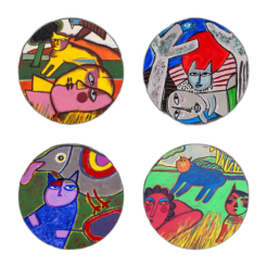 Dessous de verre  Corneille cats