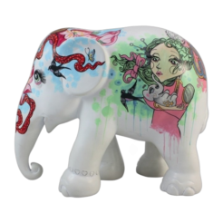 Elephant Parade - He Who Walks with Silver on the full Moon 20cm