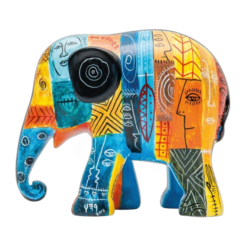 Elephant Parade - Psycho Elephant Antropofágico Tropical 10cm