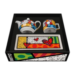 Ensemble Britto 3 pièces avec théière, tasse et plateau