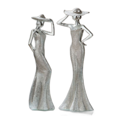 Ensemble de figurines Lady “Diva – mains sur son chapeau”