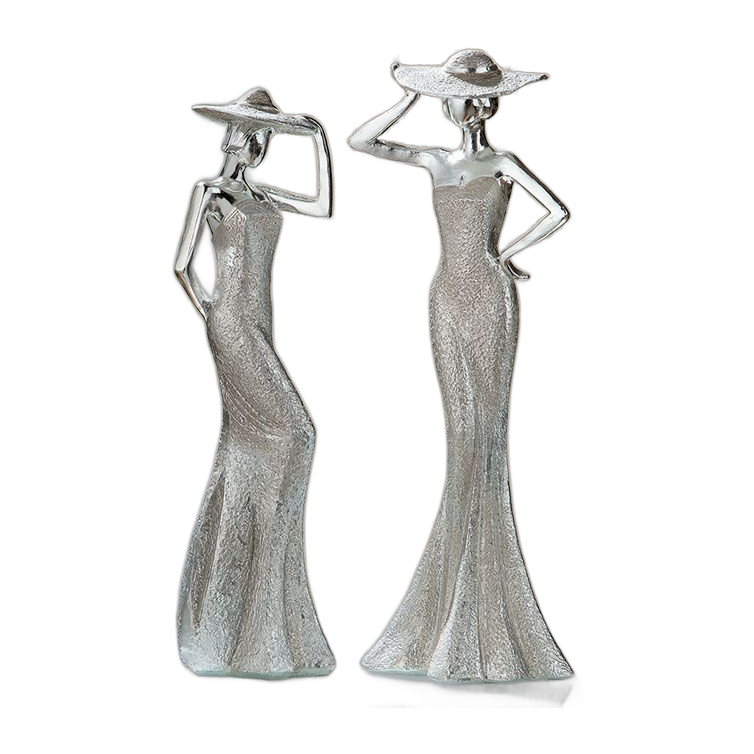Ensemble de figurines Lady “Diva – mains sur son chapeau”