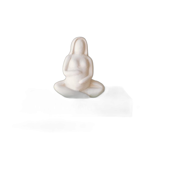 Femme enceinte en céramique (blanche)