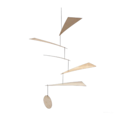 Feuilles mobiles, une décoration suspendue en bois pour la paix intérieure (60×60)