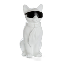 Figurine Chat Blanc Assis “Hero Cat”