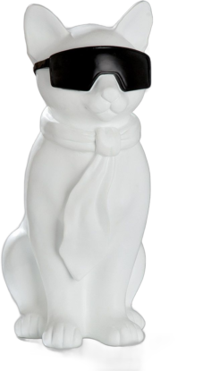 Figurine Chat Blanc Assis “Hero Cat”