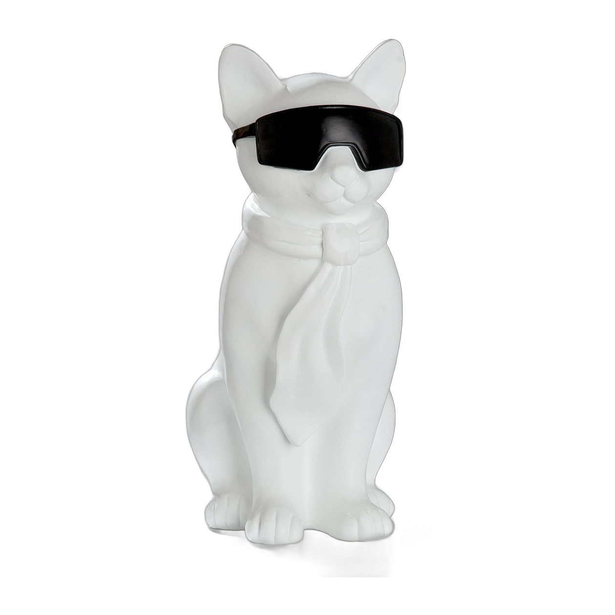 Figurine Chat Blanc Assis “Hero Cat”